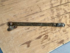 Antique Oak Sellers Tray Bracket RESERVED FOR shen8456