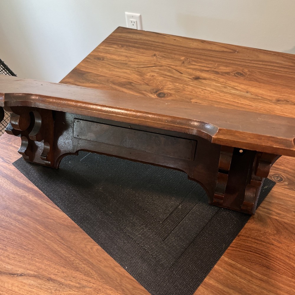 Antique Mantel Shelf Victorian Walnut