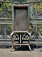 Antique industrial medical dental cabinet