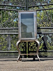 Antique industrial medical dental cabinet