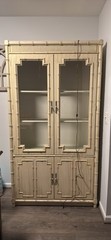 vintage thomasville furniture faux bamboo china cabinet Used good condition