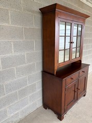 KINDEL FURNITURE CHIMNEY HILL CHERRY SHAKER STYLE 2 PIECE DUTCH CUPBOARD