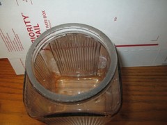 HOOSIER CABINET ORIGINAL SQUARE TEA SPICE JAR LOT # 17-F