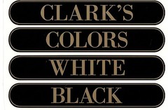 ClARKS SPOOL CABINET DECAL 4 PIECE SET / Gold on Black 10 1/4 X 1 5/8