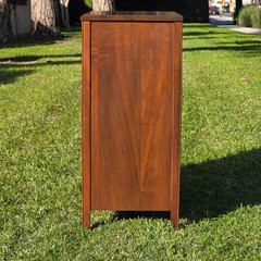 Vintage Mid-Century Modern Record Cabinet / Open Bookshelf