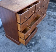 Vintage Multi Drawer Pine Cabinet