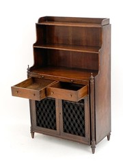 Antique English Mahogany Server Chiffonier Display Cabinet
