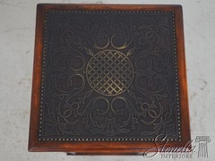 L69701: THEODORE ALEXANDER Embossed Bronze Surface 1 Door Cabinet