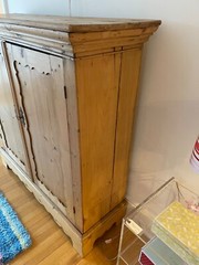 Antique Pine Two Door Storage Cupboard Cabinet