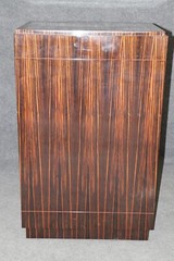 Custom-Made French Macassar Ebony Ruhlman Style Art Deco Bar or Media Cabinet