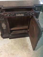 SIGNED A.R. RENAISSANCE BURLED WALNUT CREDENZA