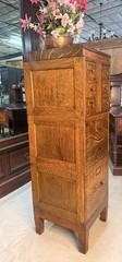 Antique American Quarter-Sawn Oak Globe 8 Drawer File Cabinet Circa 1920