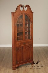 Virginia Craftsmen Reproductions Chippendale Style Walnut Corner Cabinet