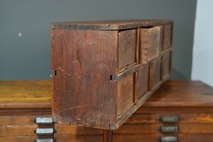 Antique Apothecary Cabinet White Porcelain Knobs vintage spice rack wood drawer