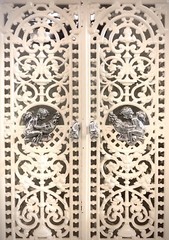 Antique French Victorian Cast Iron Cabinet–Enameled Floral Panels |Parisian Rare