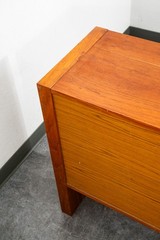 Mid Century Danish Modern Bookshelf Cabinet Teak Shelves Glass Shelves 30″ Mcm