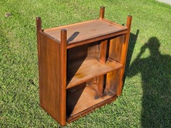 Vintage Mid-Century Modern Record Cabinet / Open Bookshelf