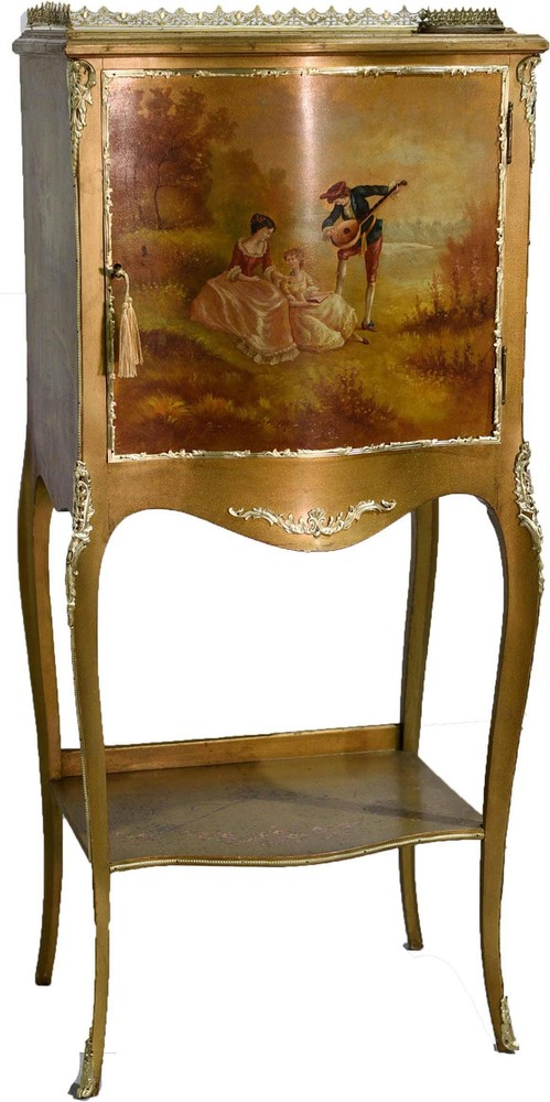 Mid Century French Louis Style Gilded Ormolu Chest
