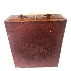 Antique Library Bureau Oak 2-Drawer Card Catalog File Cabinet Recipe Box GVC