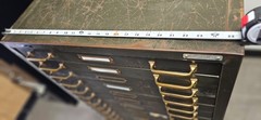 Antique Draftsman Surveyor Architect Blueprint Map Art Canvas Steel Cabinet Case