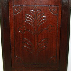 Antique 19th c. French Salt Box, Cabinet, 17 5/8″ Tall, Carved Country French