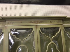 Karges Green and Gold Chinoiserie China Cabinet