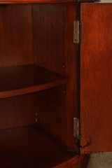 Ethan Allen Mahogany Newport Collection Demilune Cabinet Console