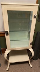Antique Medical Cabinet Industrial Medical Cabinet Metal and Glass Display W/Key