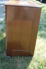 Vintage One-Drawer Washstand Cabinet (Refinished) Walnut? 30″ W, 28.5″ H, 16″ D
