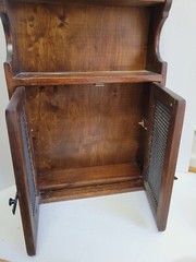 Antique Hanging Wall Shelf Medicine Cabinet Carved 32″ Tall