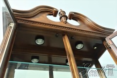 54445: PULASKI Beveled Glass 2 Door Cherry Curio Cabinet