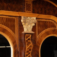 20th Century Pair of Large Rococo Inlaid Marquetry Cabinets, Sweden