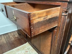 Antique English Oak Welsh Dresser Cupboard Storage Cabinet