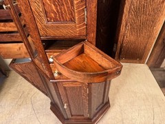 Antique Oak Clark Model “A” Octagon Revolving Dental Cabinet