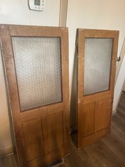 Antique Cabinet Doors with Florentine glass