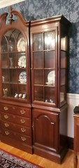 Harden Georgian Style Cherry Breakfront China Cabinet Heirloom Quality