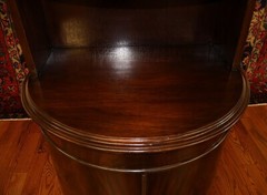 Flame Mahogany Curved Cabinet