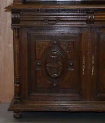 LOVELY HAND CARVED SOLID OAK DUTCH CUPBOARD ORNATE DETAILING CHEST OF DRAWERS