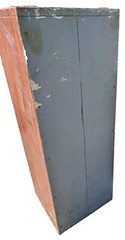 Antique Vintage 1920s-1930s Grain Painted Industrial Metal Locker Safe Cabinet