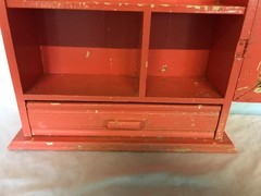 VTG Magenta Wood 15×22 Country Wall Mount Mirror Medicine Cabinet Old 942-26B