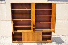Georg Satink WK Mobel German Teak Wall Unit Credenza Cabinet Danish Modern