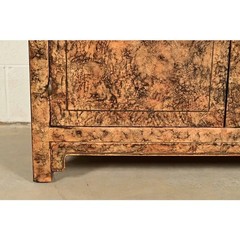 Henredon Mid-Century Hollywood Regency Chinoiserie Faux Tortoise Shell Cabinet