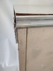 1950s Free Standing 2 Door Cabinet Interstate Metal Product 33x21x26 Formica MCM