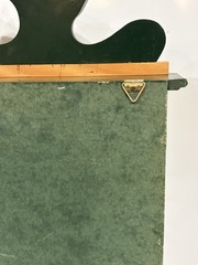 Vtg Display Hanging Wall Cabinet Glass Doors Mirror Back 4 Shelves Cottagecore