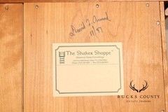 Shaker Shoppe Cherry Stepback Cupboard With Glass Door Hutch