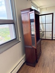 Henredon George III Style Mahogany Breakfront China Cabinet – Glass Doors