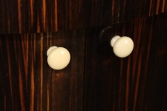 Custom-Made French Macassar Ebony Ruhlman Style Art Deco Bar or Media Cabinet
