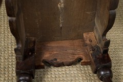 Antique English Pair of 17th Century Style Oak Joint Stools / (Circa 1880)