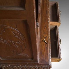 Antique, Breton Cabinet, Carved French Sideboard, Oak, Late 19th Century C.1880