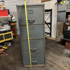 VTG ANTIQUE WOODEN FILE CABINET